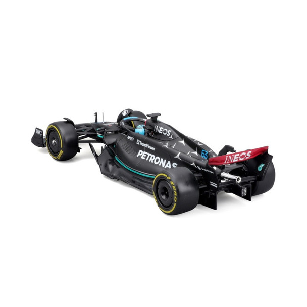 Bburago F1 Mercedes-AMG PETRONAS W14 2023 No.63 With Helmet - George Russell 1/24 Scale